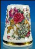 Vintage PARAGON Fine Bone China THIMBLE Peony Flowers & Scrolls A2252