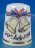 Vintage ROYAL WORCESTER Hand Painted Fine Bone China Commemorative Thimble Wedding of Prince Charles & Diana Made in England SIGNED A2275