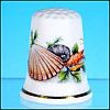 Discontinued Bone China Thimble "CLAM SHELL, LOBSTER, MOLLUSK SHELL" Cottage Thimbles, England