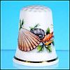 Discontinued Bone China Thimble "CLAM SHELL, LOBSTER, MOLLUSK SHELL" Cottage Thimbles, England