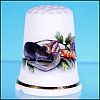 Discontinued Vintage Bone China Thimble "SEA SHELLS, LOBSTER, MOLLUSK SHELLS" Cottage Thimbles, England