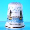 Vintage Porcelain Souvenir Thimble TOWER BRIDGE Made in Britain
