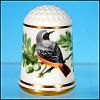 Limited Edition Porcelain Thimble COMMON REDSTART / Franklin Porcelain / GARDEN BIRDS / Peter Barrett