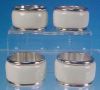 Saks 5th Avenue PORCELAIN CHINA & SILVER PLATE Napkin Rings Set of Four (4) BOXED
