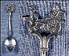 Vintage Silverplate FIGURAL RICKSHAW Collectible Souvenir Spoon