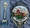 Vintage Silverplate & Enamel Souvenir Collectible Spoon LIECHTENSTEIN