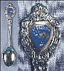 Vintage Silver Tone & Enamel Collectible Souvenir Spoon  ST. MAARTEN