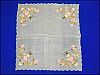 Vintage SILK Embroidered Hankie / Hanky BUTTERFLIES & FLOWERS