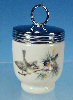 Vintage ROYAL WORCESTER BIRDS Egg Coddler Coddle / Standard Size / Green Backstamp A2462