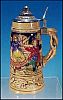 Vintage German-Style MUSCIAL BEER STEIN Tin Lid