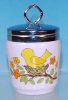 Vintage LORRIE Porcelain China Egg Coddler / Egg Coddle CHEERFUL YELLOW CHICK / King Size