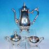 Vintage Silver Plate 3 Piece Tea Set WM. Rogers Eagle & Star Touchmarks A2522