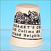 Vintage Collectible Advertising SEWING THIMBLE "Margaret's Ceramics" California