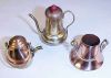 Vintage Doll House Miniature Tea Kettle, Tea Pot and Kettle COPPER & BRASS A2564