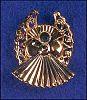 Vintage 1996 Tidings of Love Gold Plated Filigree Angel Pin Brooch with Crystal - Jane Davis / AOL