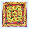Vintage ADRIENNE VITTADINI 100% Silk Hot Pink & Sunflower Scarf
