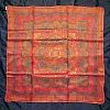 Vintage 1970's 100% Acetate India Inspired Ladies Scarf Made in Japan
