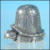 Vintage Mechanical FIGURAL TURTLE TORTOISE Collectible Sewing Thimble A2655