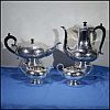 Antique English Silver Plate Ornate Engraved 4-Piece Tea Set CHARLES S GREEN & CO. LTD London, England