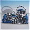 Mid-Century Modern KEYSTONE SILVER CO. Silverplate Tea Set & Tray KEYSTONEWARE