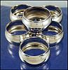 Vintage Gadroon Silverplate Napkin Rings Set of Six (6)