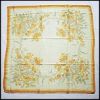 Vintage VERA NEUMANN 100% Silk Yellow Ladies Floral Scarf Japan 31" x 31"A2709