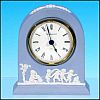 Vintage WEDGWOOD JAPSERWARE Grecian Mantle Clock Light Blue
