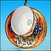 Vintage Porcelain Asian Oriental Teacup & Saucer Set by ROYAL PORCELAIN COLLECTION Asian Japanese Geisha, Butterflies, Gold Trim, Flowers