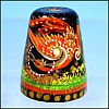 Vintage Hand-Painted Collectible Russian Mythical FIREBIRD THUNDERBIRD Wood Thimble Artist Signed