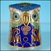 Vintage FIGURAL OWL Cloisonne Enamel Thimble Collectible