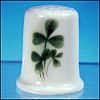 Vintage DONEGAL PARIAN Porcelain China SHAMROCK Thimble IRELAND