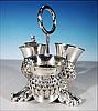 Victorian Silver Plate Scottish Figural Thistle Condiment Set WILSON & SHARP Edinburgh Scotland