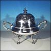 Vintage Silver Plate Dome Cover Footed Butter Dish MERIDEN SILVERPLATE CO.