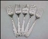 LADY DORIS PRINCESS Silverplate Forks Set of 5 Flatware