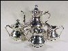 Antique ROCKFORD Quadruple Silverplate Silver Plate Tea Set #34 1800's 