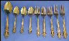 INTERNATIONAL Silver GOLDEN EMPRESS Silverplate Flatware Vintage 9 Piece