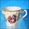 Pre-WWII Victorian  Bone China Opalescent Portrait Demitasse Tea Cup - JAPAN$22.50