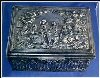 Victorian Silver JENNINGS BROS. Silver Plate Footed Silverplate Jewel Casket Jewelry Box