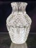 Vintage Crystal Glass Flower Vase Diamond Cut 
