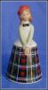Scotland Lass in Scottish Tartan Dress Porcelain Collector Bell 