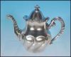 James W. Tufts Individual Quadruple Silverplate Figural Teapot Tea Pot #1813