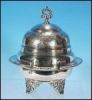 Antique BOSTON SILVER CO. Quadruple Silverplate Silver Plate Covered Butter Dish #232