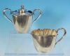 Antique JAMES W. TUFTS Quadruple Silver Plate Creamer and Covered Sugar Bowl Tea Set