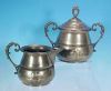 Victorian ROGERS Quadruple Silver Plate Sugar Bowl and Creamer Set #950 