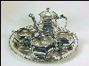 Antique William Rogers (W.M. Rogers) Quadruple Silverplate Tea Set #196 