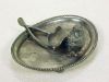 Victorian FORBES SILVER Quadruple Silver Plate Oval Bird Chick Wishbone Ash Receiver Ashtray 