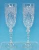 Crystal Champagne Flutes "Antique Clear" Cris D'Arques, France