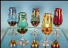 Fantasy Jewel Colored Crystal Glass Cordial Wine Glasses - Set of 5