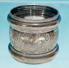 Victorian Silverplate Napkin Ring Pansies