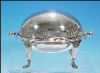 JOSEPH ROGERS & SONS SHEFFIELD Silver Plate Covered Butter Dish Oval & Footed #452